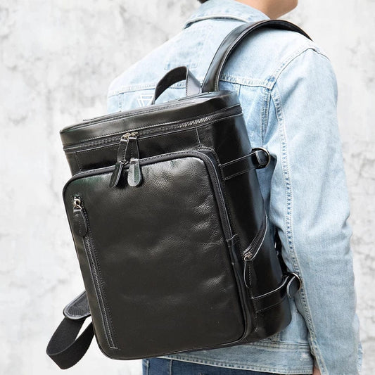 Sac à Dos Homme Cuir Salomon | La Casa du Cuir Noir / Cuir Véritable Sacs à dos