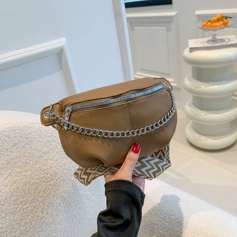 Sac Banane Orange Cuir | La Casa du Cuir khaki / Cuir Souple Sacs banane
