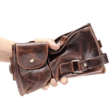 Sacoche Ceinture Homme Alex Marron / Cuir Vegan Sac Banane