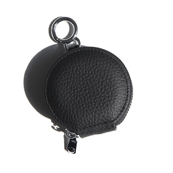 Mini Porte-Monnaie Charm | Porte-Monnaie Femme Tendance Noir / Cuir Veritable Sac Cuir