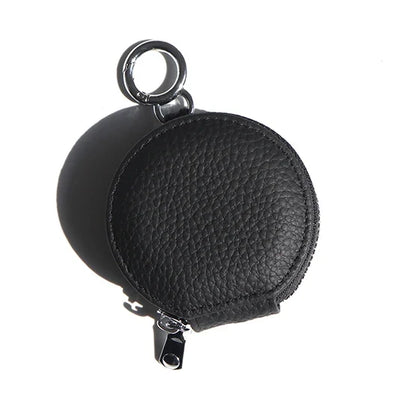 Mini Porte-Monnaie Charm | Porte-Monnaie Femme Tendance Noir / Cuir Veritable Sac Cuir