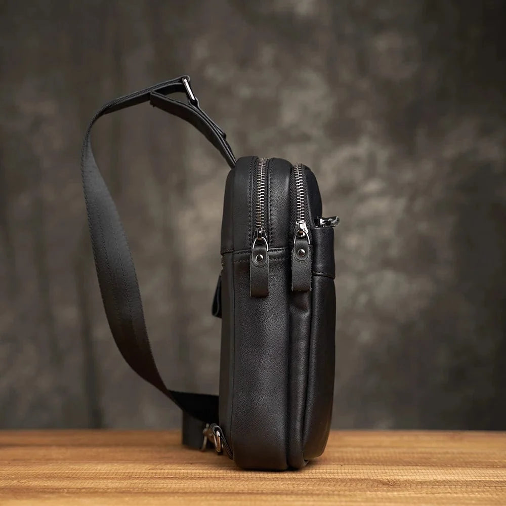 Sac Banane Homme Tendance Noir | La Casa du Cuir Noir / Cuir Sac Banane