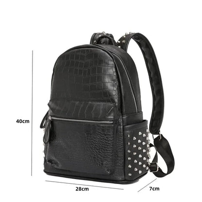Sac à Dos Ordinateur Femme Alexandra | La Casa du Cuir Noir / Cuir Vegan sac à dos ordinateur