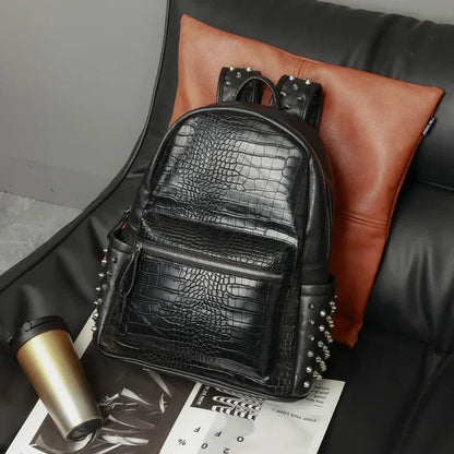 Sac à Dos Ordinateur Femme Alexandra | La Casa du Cuir Noir / Cuir Vegan sac à dos ordinateur