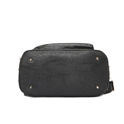 Sac à Dos Ordinateur Femme Alexandra | La Casa du Cuir Noir / Cuir Vegan sac à dos ordinateur