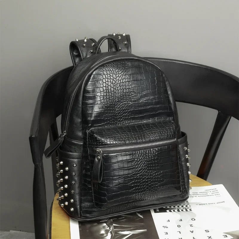 Sac à Dos Ordinateur Femme Alexandra | La Casa du Cuir Noir / Cuir Vegan sac à dos ordinateur