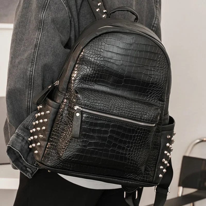 Sac à Dos Ordinateur Femme Alexandra | La Casa du Cuir Noir / Cuir Vegan sac à dos ordinateur