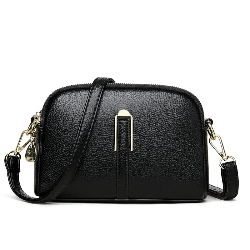 Sac à Main Femme à Bandoulière | La Casa du Cuir Noir / Cuir Vegan Sac Cuir Femme