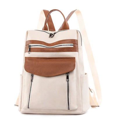 Sac à Dos Femme Sarah | La Casa du Cuir Beige / Cuir Vegan sac à dos