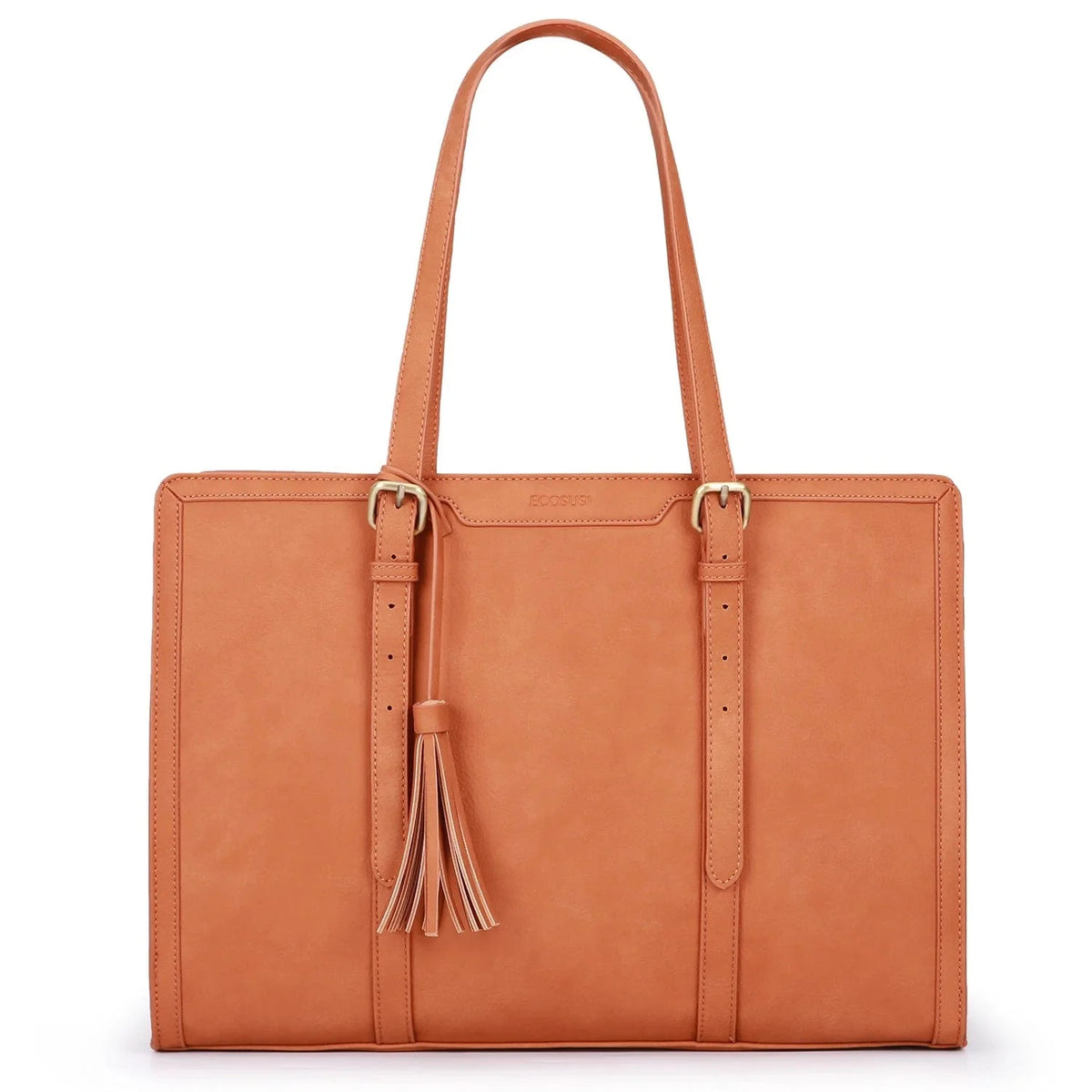 Sac Cuir Femme Ordinateur Chic | La Casa du Cuir Orange / Cuir Vegan Sac Ordinateur