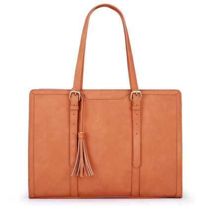 Sac Cuir Femme Ordinateur Chic | La Casa du Cuir Orange / Cuir Vegan Sac Ordinateur