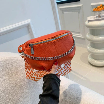 Sac Banane Orange Cuir | La Casa du Cuir Orange / Cuir Souple Sacs banane