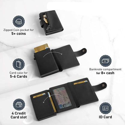 Porte Carte et Monnaie Homme｜La Casa Du Cuir Noir
