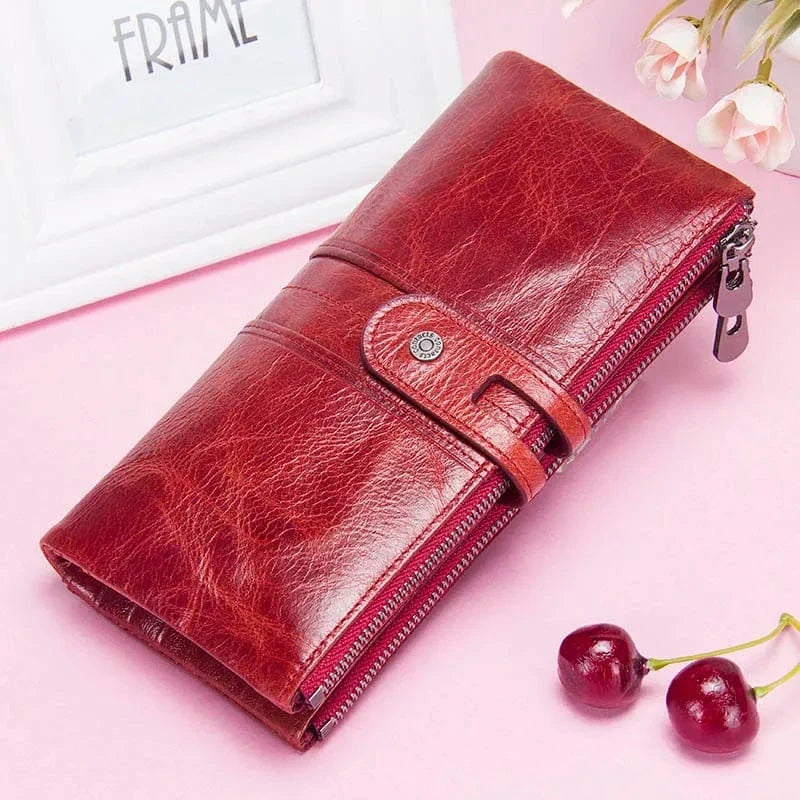 Portefeuille Cuir Femme｜La Casa Du Cuir rouge / Cuir