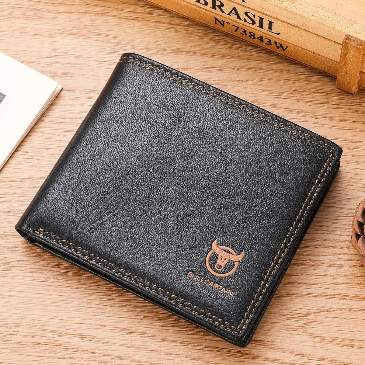 Portefeuille Cuir Homme｜La Casa Du Cuir Noir / Cuir