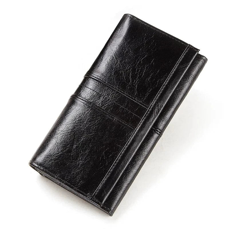 Portefeuille en Cuir Femme｜La Casa Du Cuir Noir / Cuir