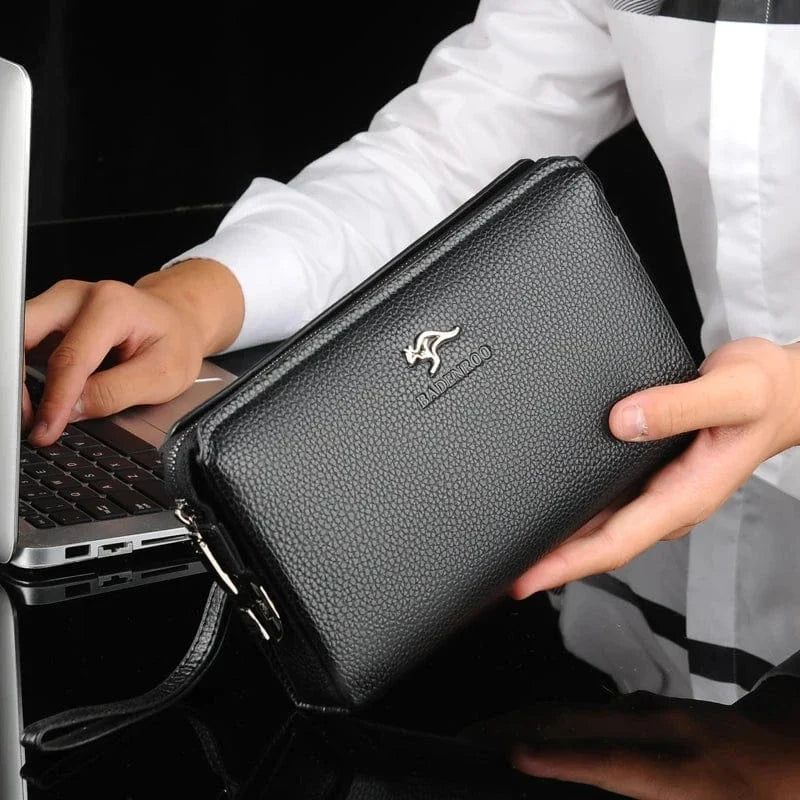 Portefeuille en Cuir Noir pour Homme｜La Casa Du Cuir