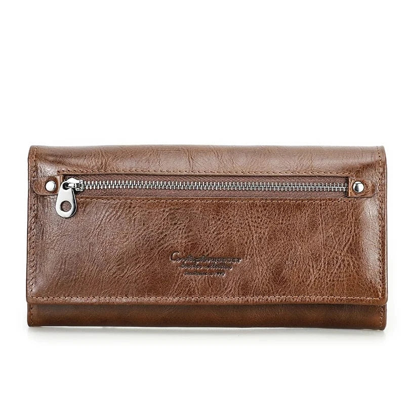 Portefeuille Femme en cuir｜La Casa Du Cuir Marron / Cuir