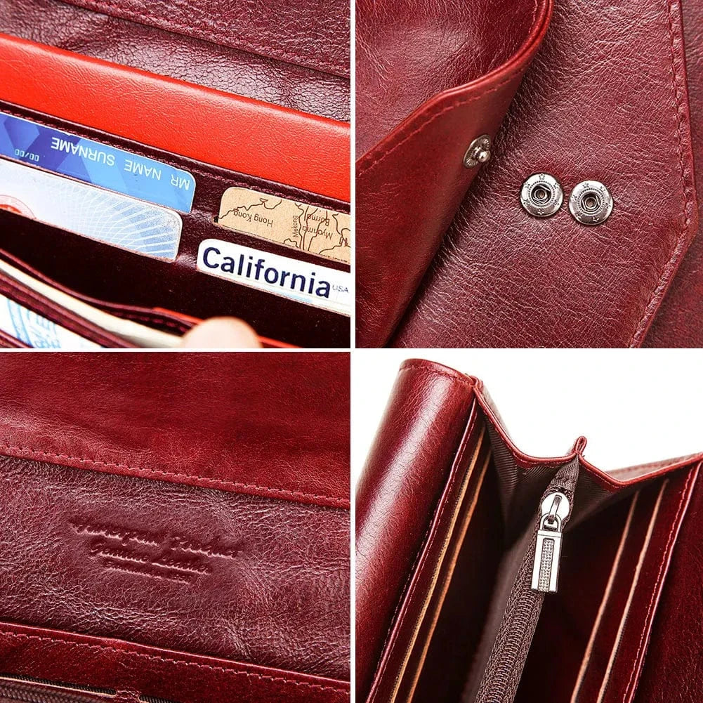 Portefeuille Femme Rouge｜La Casa Du Cuir