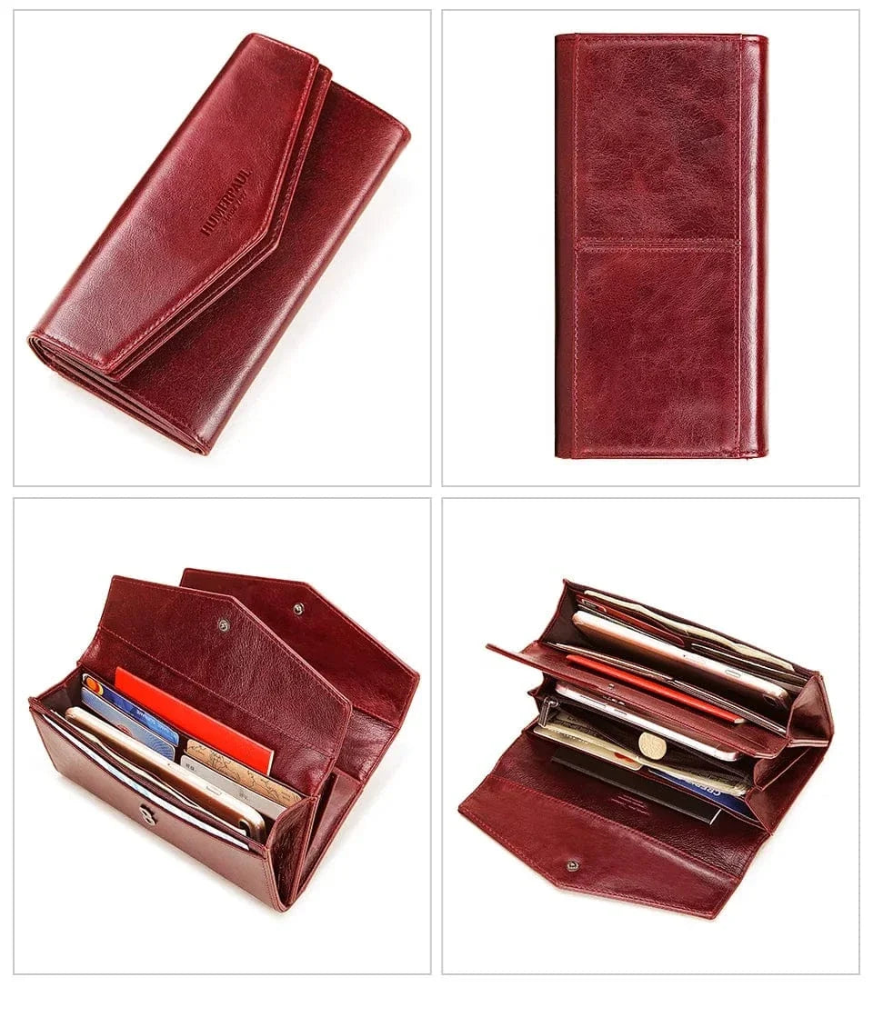 Portefeuille Femme Rouge｜La Casa Du Cuir