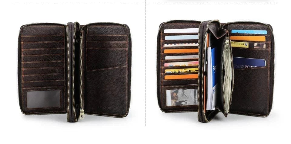Portefeuille Homme Cuir 3 Volets｜La Casa Du Cuir Café / Cuir