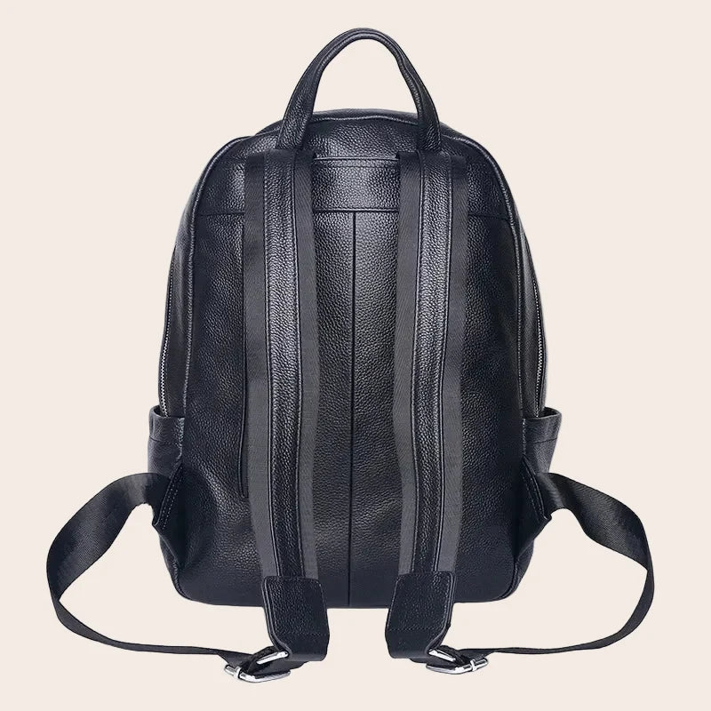 Sac à Dos Bureau en Cuir Noir – Élégant & Professionnel | Sam Noir / Cuir sac à dos ordinateur