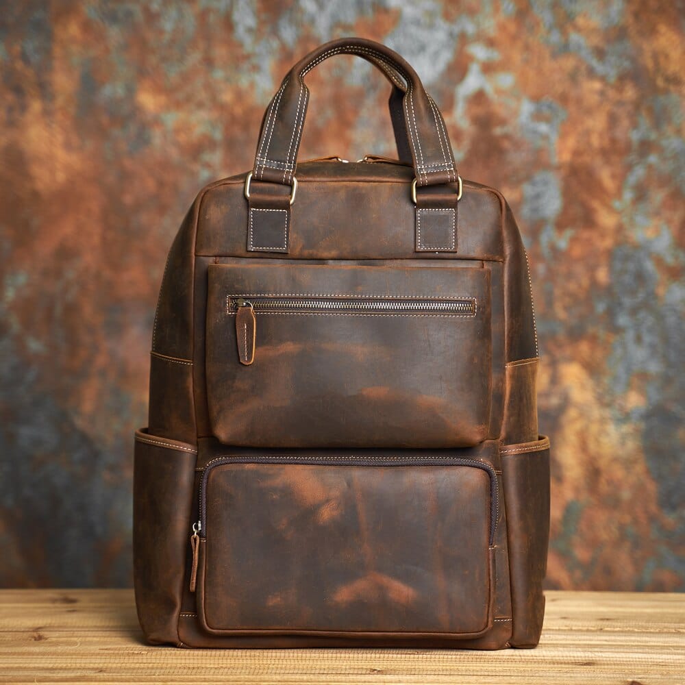 Sac à Dos Cuir Homme Carlos | La Casa du Cuir Café / Cuir / Homme sac à dos