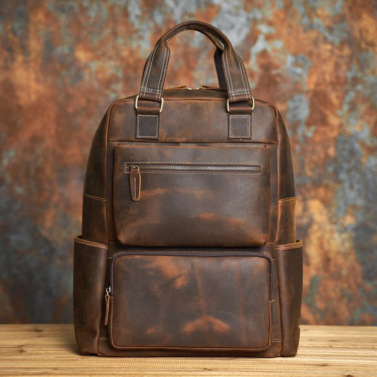 Sac à Dos Cuir Homme Carlos | La Casa du Cuir Café / Cuir / Homme sac à dos