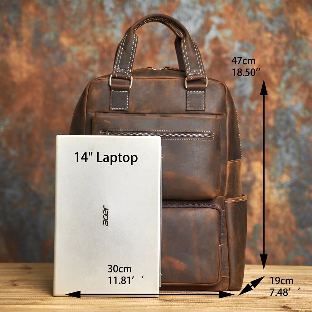 Sac à Dos Cuir Homme Carlos | La Casa du Cuir Café / Cuir / Homme sac à dos