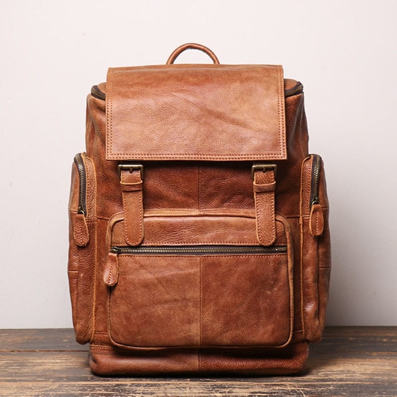 Sac à Dos Cuir Homme Raphael | La Casa du Cuir Marron / Cuir / Homme sac à dos ordinateur