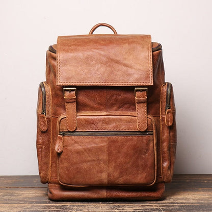 Sac à Dos Cuir Homme Raphael | La Casa du Cuir Marron / Cuir / Homme sac à dos ordinateur