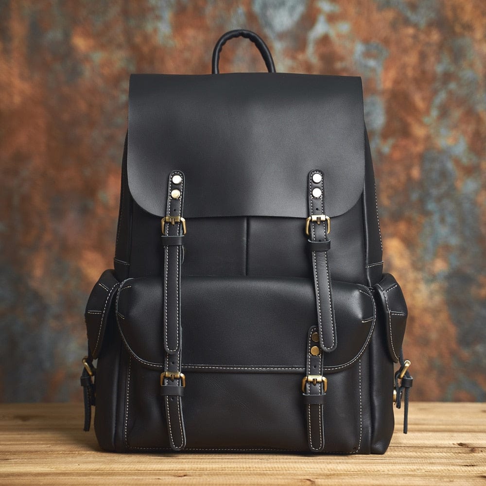 Sac à Dos Cuir Homme Arthur | La Casa du Cuir Noir / Cuir / Homme Sac