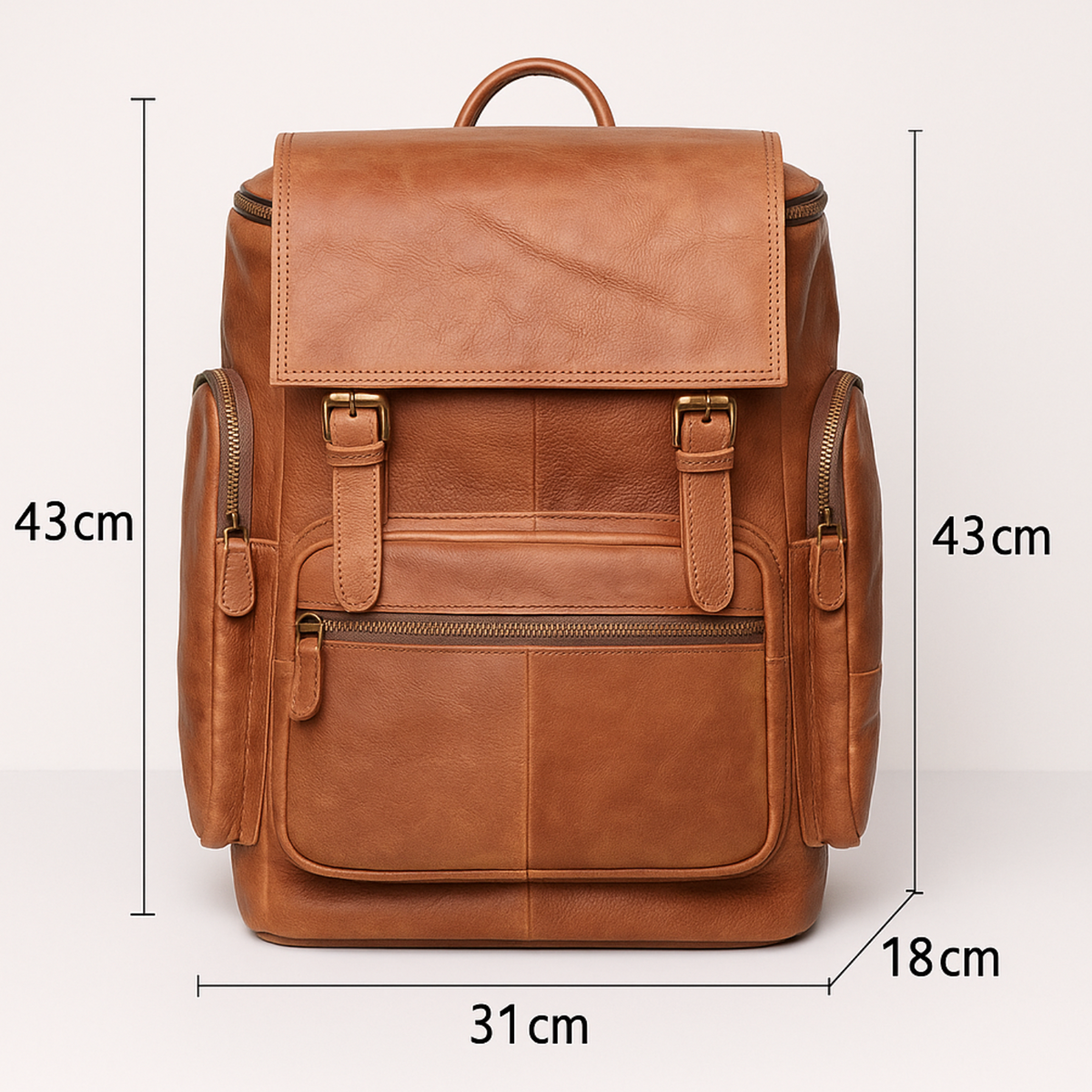 Sac à Dos Cuir Homme Raphael | La Casa du Cuir Marron / Cuir / Homme sac à dos ordinateur
