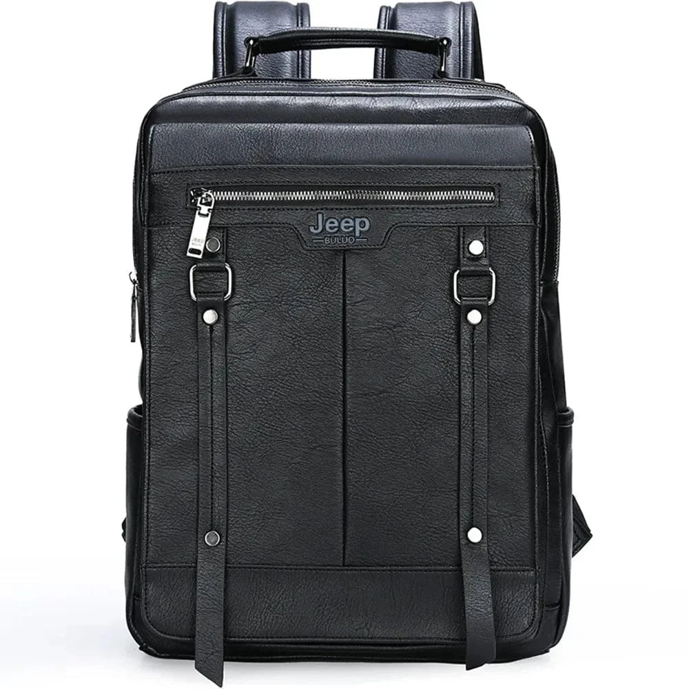 Sac a Dos Ordinateur Portable Sacha | La Casa du Cuir Noir / 28x39x15cm / Cuir Fendu sac à dos ordinateur