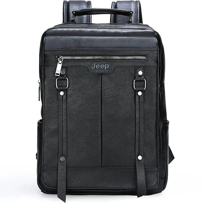 Sac a Dos Ordinateur Portable Sacha | La Casa du Cuir Noir / 28x39x15cm / Cuir Fendu sac à dos ordinateur