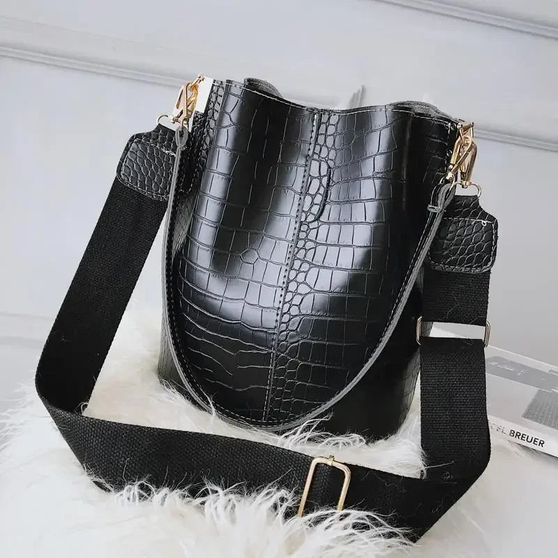 Sac à Main Bandoulière Femme Charlette | Chic, Tendance & Polyvalent Noir / Cuir Vegan sac à main