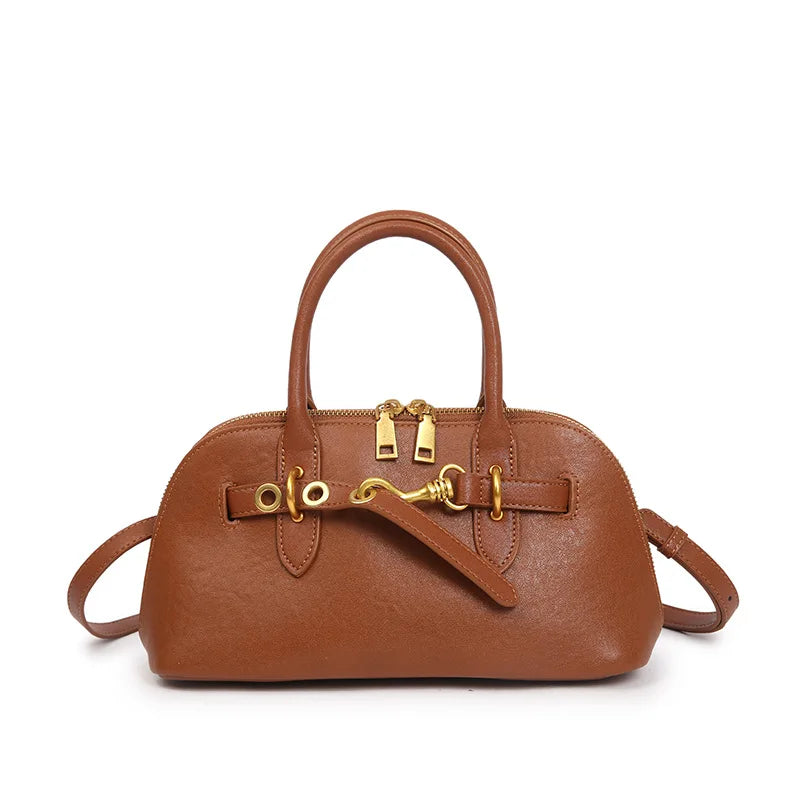 Sac à Main Bandoulière Femme Lyra | Élégant, Luxe & Intemporel Marron / Cuir sac à main