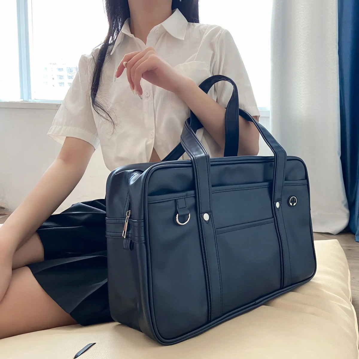 Sac à main cours lycée Lisa – Grand cabas stylé & pratique Sac Cuir Femme