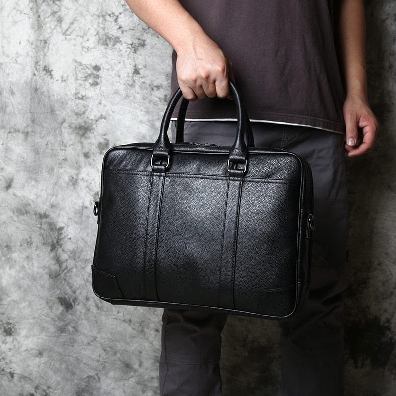 Sac à Main Homme Luxe en Cuir Noir | Axel sac à main