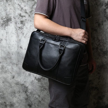 Sac à Main Homme Luxe en Cuir Noir | Axel sac à main