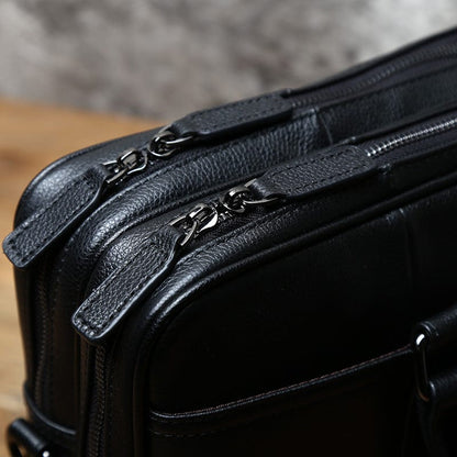 Sac à Main Homme Luxe en Cuir Noir | Axel sac à main
