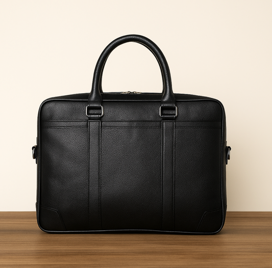 Sac à Main Homme Luxe en Cuir Noir | Axel sac à main