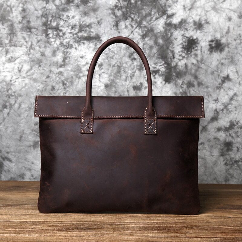 Sac à Main Homme Cuir Naël | La Casa du Cuir 15 Pouces / Marron / Cuir sac à main