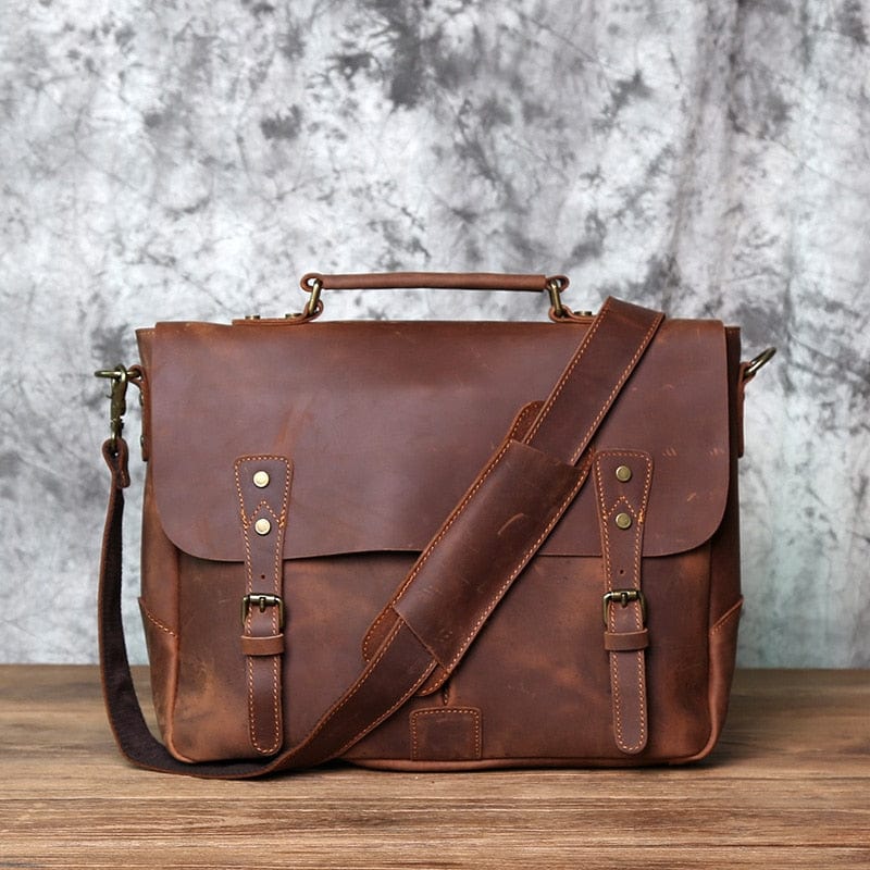 Sac à Main Homme Cuir Marceau | La Casa du Cuir Marron Retro / Cuir / Homme sac à main