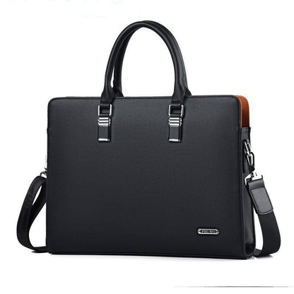 Sac à Main Homme Cuir Mathis | La Casa du Cuir Noir / Cuir / 14 Pouces sac à main