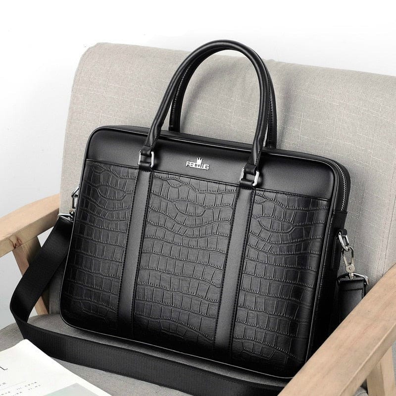 Sac à Main Homme Cuir Victor | La Casa du Cuir Noir / Cuir Vegan / Homme sac à main