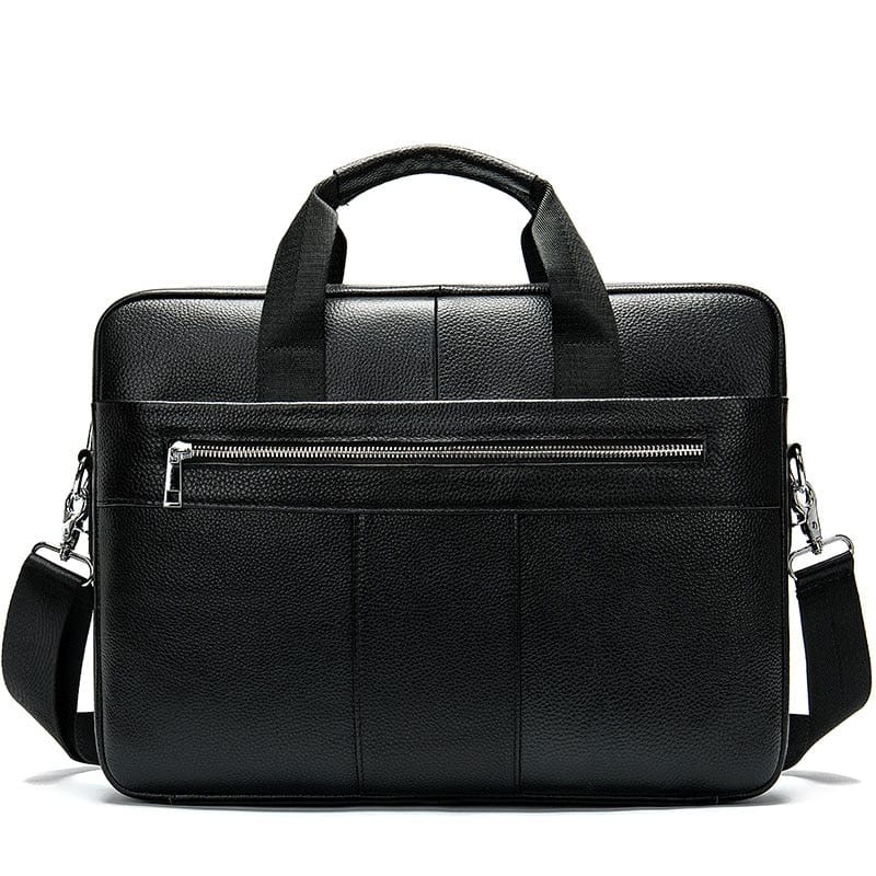 Sac à Main Homme Cuir Eliott | Élégance & Organisation Quotidienne Noir Très Foncé / Cuir Vegan / Homme sac à main