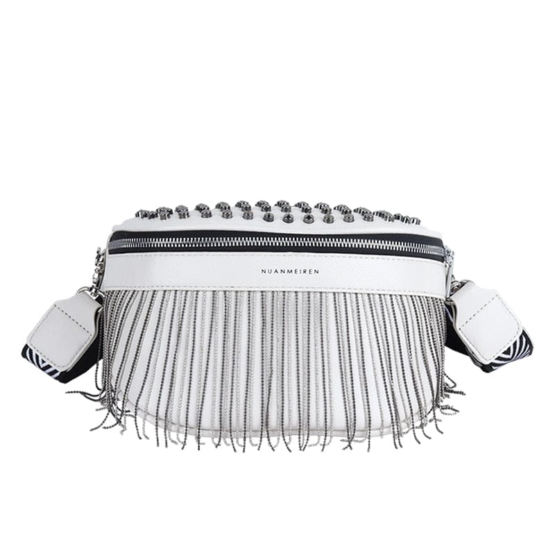 Sac Banane Cuir Femme Lila | La Casa du Cuir Blanc / Cuir (PU) / Femme Sacs banane