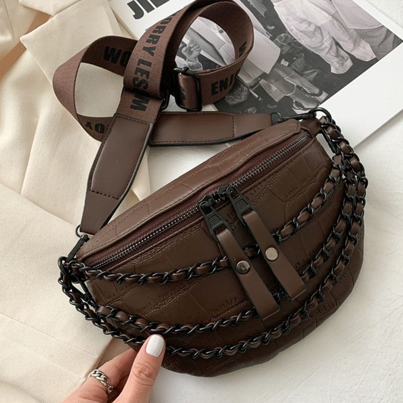 Sac Banane Cuir Femme Célia | La Casa du Cuir Marron / Cuir (PU) / Femme Sacs banane