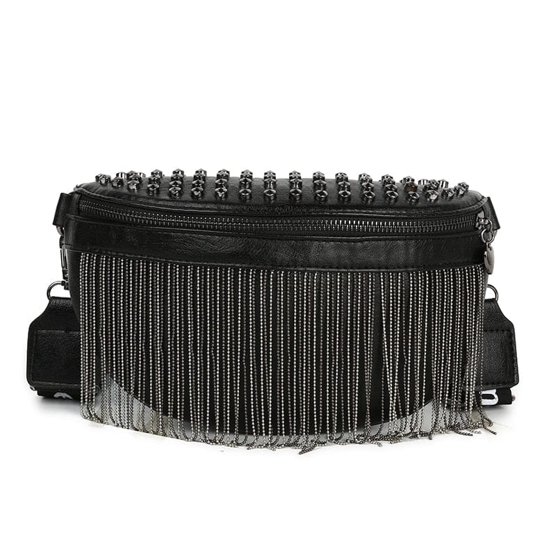 Sac Banane Cuir Femme Lila | La Casa du Cuir Noir / Cuir (PU) / Femme Sacs banane